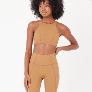 New Gigi C Devon Sports Bra in Camel, XL